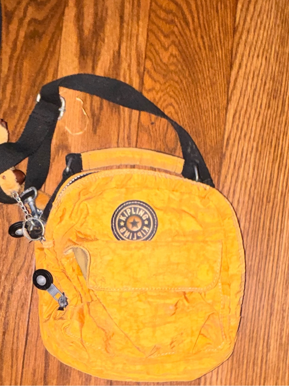 vintage 90s Kipling Private Transport 3-in-1 convertible bag in an ochre yellow